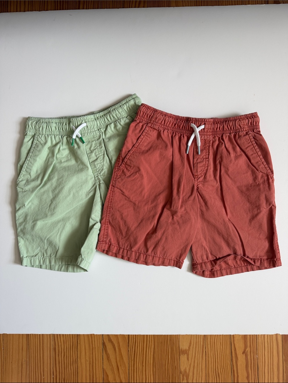 Bundle Cat & Jack Boy Shorts Drawstring Green and Red Size 8